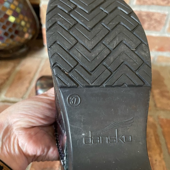 Dansko Patent Leather Psychedelic Colorful Clogs - Picture 9 of 10